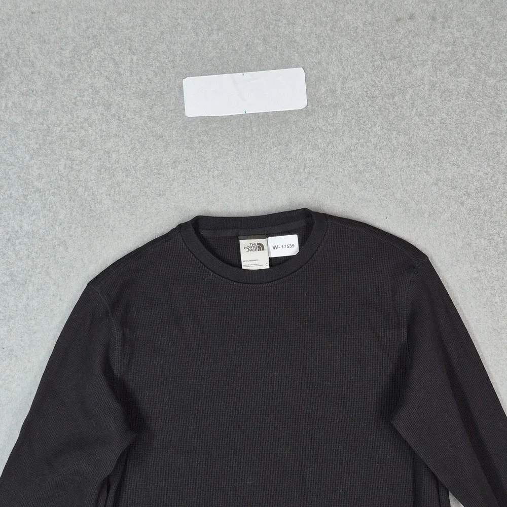 The North Face Men Shirt S Black Thermal Shirt Logo Long Sleeve